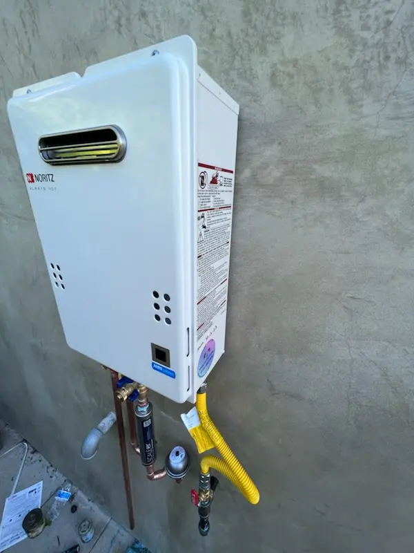 Tankless water heater installation for Winslow homes